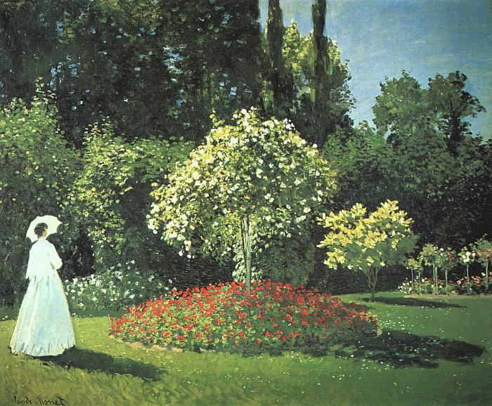 Claude Monet Jeanne-Marguerite Lecadre in the Garden Sweden oil painting art